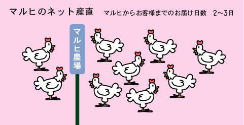 マルヒネット産直　マルヒからお客様までのお届け日数　2〜3日　自社農場